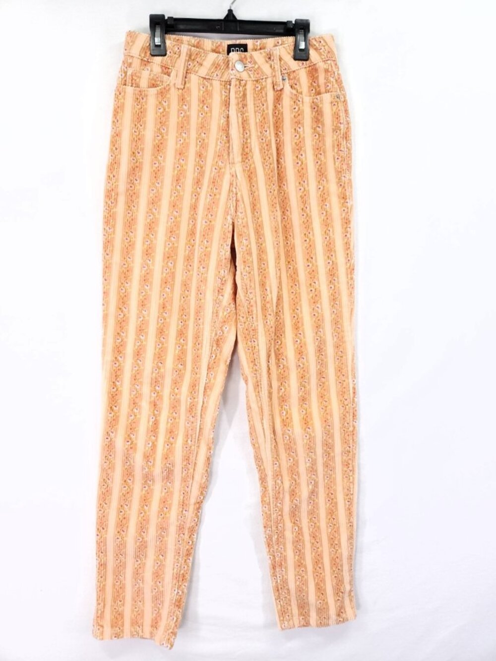 BDG Corduroy Pants Womens 26x28 Mom High Rise Retro Floral Indie Taper